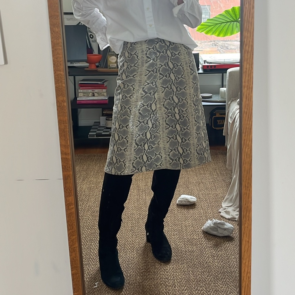 Swann leather skirt